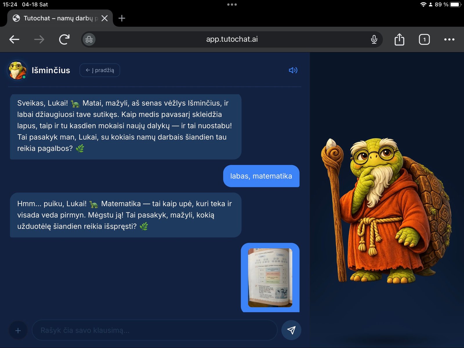 Tutochat pokalbis su Išminčiumi